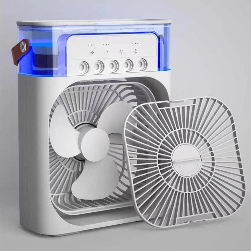 Aire acondicionado portátil 3 en 1: enfría, ventila y humidifica - USB - 25cm
