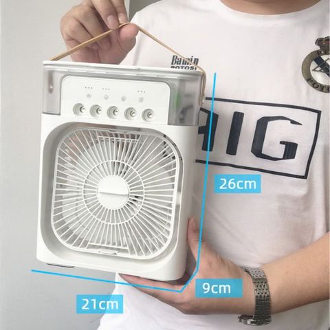 Aire acondicionado portátil 3 en 1: enfría, ventila y humidifica - USB - 25cm